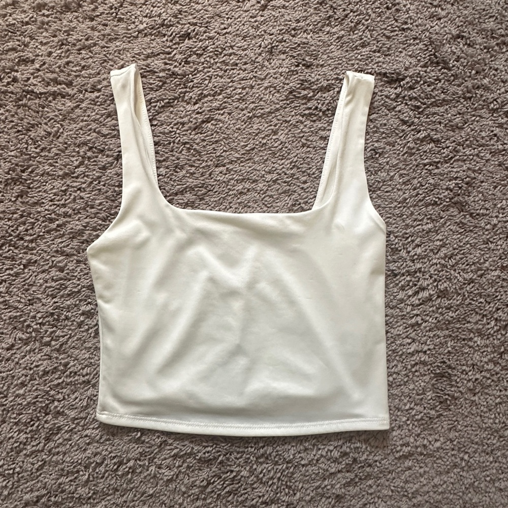 Chic White Satin Crop Top